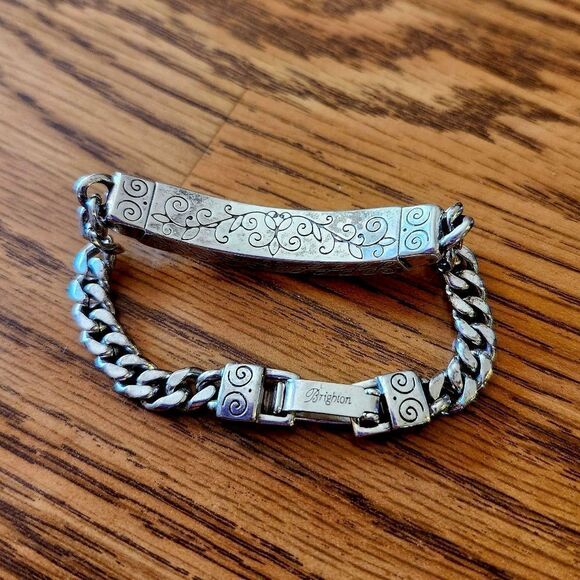 BRIGHTON "Dare to Dream" ID Style Silver Bracelet JEWELRY TO LIVE IN - Picture 2 of 8